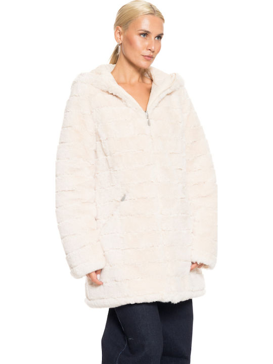Κοντή Γυναικεία Γούνα Off White
