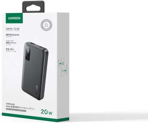 Ugreen PB311 Power Bank 10000mAh 20W Power Delivery / Quick Charge 3.0 Μαύρο