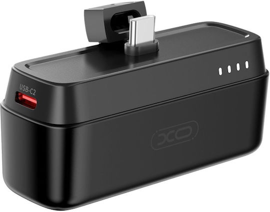 XO PR244 USB-C Power Bank 5000mAh 20W with USB-C Port Quick Charge 2.0 / Quick Charge 3.0 Black