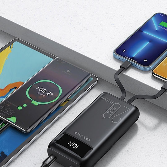 Awei P169K Power Bank 20000mAh 22.5W Power Delivery Μαύρο