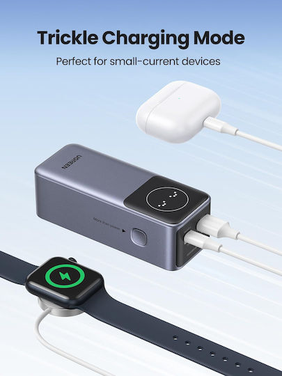Ugreen PB724 Power Bank 12000mAh 100W with USB-A Port and USB-C Port Power Delivery / Quick Charge 3.0 Gray