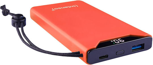 Intenso F10000 Power Bank 10000mAh 20W с USB-A порт и USB-C порт Бързо зареждане 3.0 Оранжев
