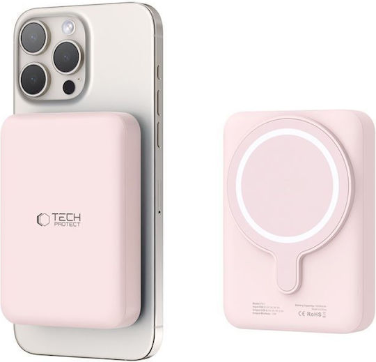 Tech-Protect PB11 Lifemag MagSafe Power Bank 10000mAh 15W με Θύρα USB-C Ροζ