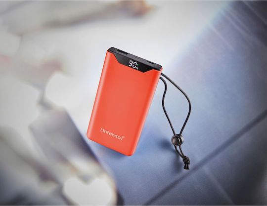 Intenso F10000 Power Bank 10000mAh 20W с USB-A порт и USB-C порт Бързо зареждане 3.0 Оранжев