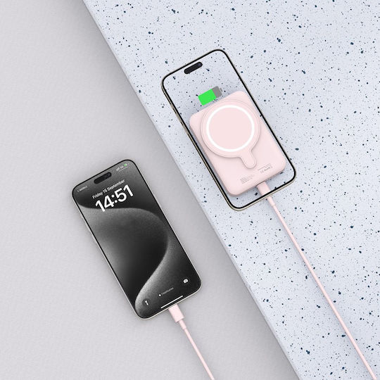 Tech-Protect PB11 Lifemag MagSafe Power Bank 10000mAh 15W με Θύρα USB-C Ροζ