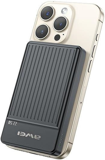 Awei P33K Power Bank 10000mAh 22.5W with USB-A Output Port and USB-C Output Port Black