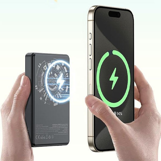 Awei P33K Power Bank 10000mAh 22.5W with USB-A Output Port and USB-C Output Port Black