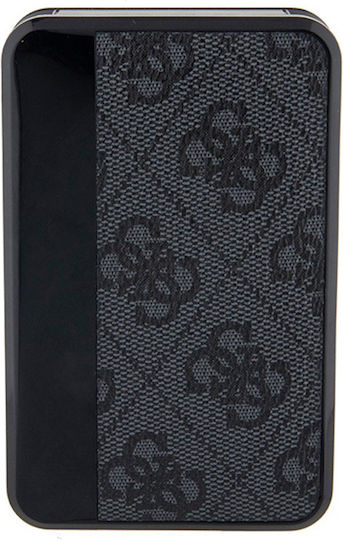 Guess Metal Logo MagSafe Power Bank 10000mAh 18W mit USB-A Ausgangsanschlüsse und USB-C Ausgangsanschlüsse Schnellladung Schwarz