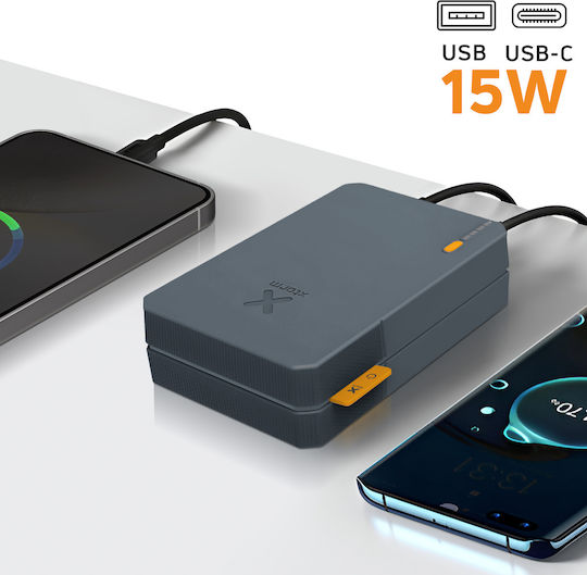 Xtorm Essential Power Bank 10000mAh 15W with USB-A Port and USB-C Port Charcoal Grey