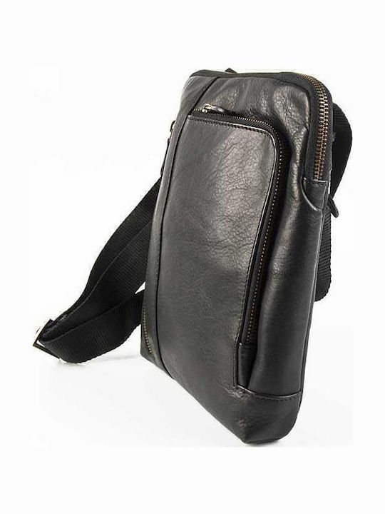 Leather Men's Bag Shoulder / Crossbody Black