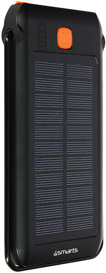 4Smarts Titanpack Flex Solar Power Bank 10000mAh with USB-A Port and USB-C Port Power Delivery / Quick Charge 3.0 Black