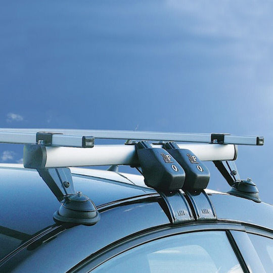 La Prealpina Aluminum Car Roof Bar for Toyota Corolla 3D Set with Roof Rack Legs Silver