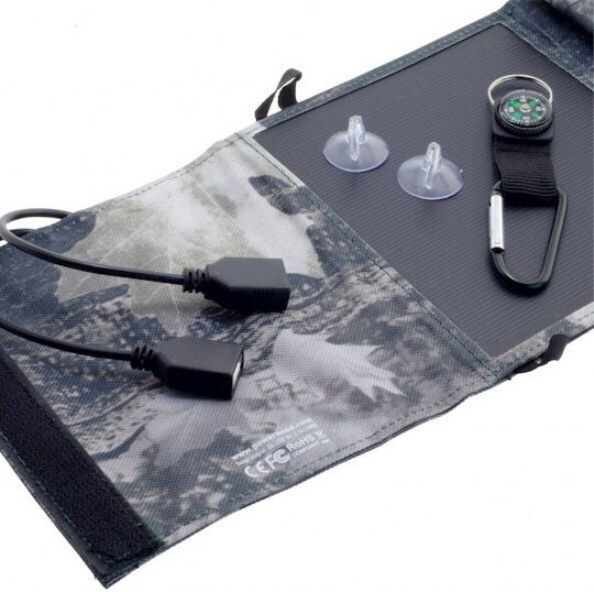 PowerNeed ES-4 Solar Power Bank 1000mAh cu Port USB-A Albastru