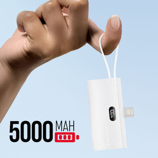 Forcell F-Energy Power Plug F5K3 Lightning 5000mAh 20W Power Delivery Λευκό