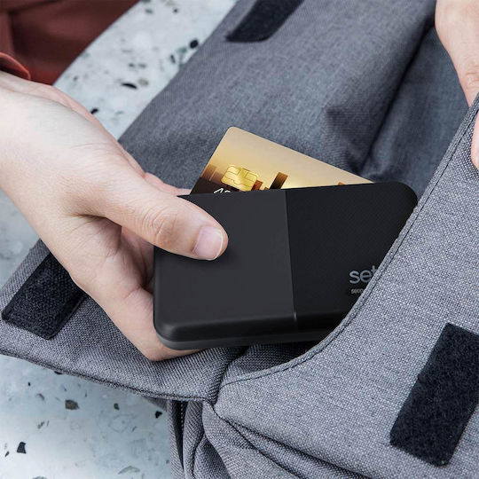 Setty GSM043159 Power Bank 5000mAh με 2 Θύρες USB-A Μαύρο