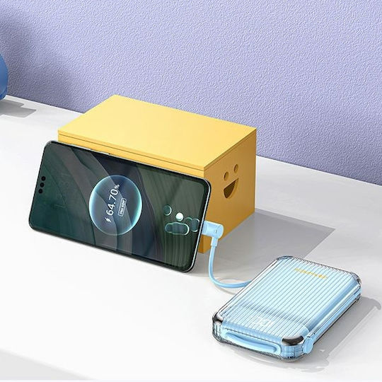 Awei P89K Power Bank 10000mAh 22.5W με Θύρα USB-A και Θύρα USB-C Μαύρο