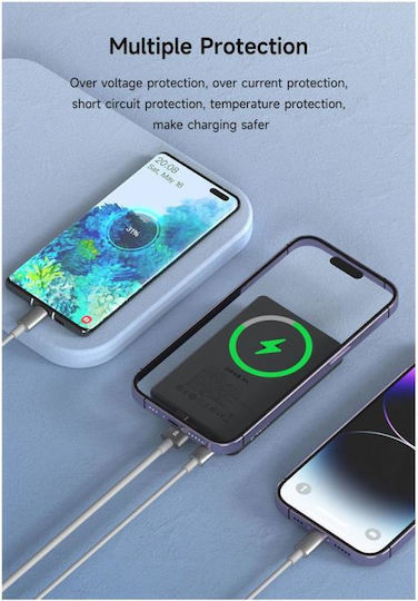 Devia Power Bank 10000mAh 22.5W με Θύρα USB-A Power Delivery Γκρι