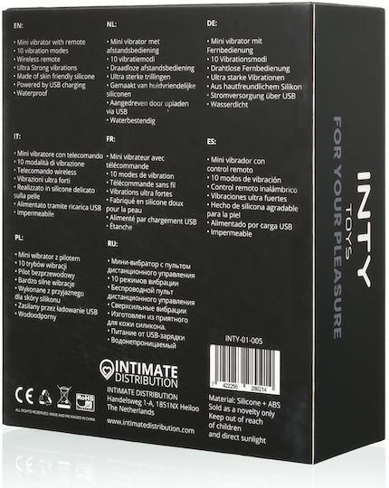Inty Toys Вибратор Черен