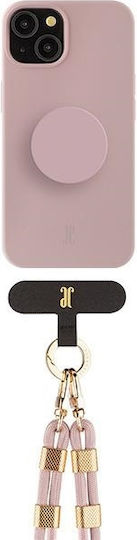 Just Elegance Popgrip Umschlag Rückseite Silikon / Kunststoff Rosa (iPhone 15)