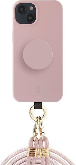 Just Elegance Popgrip Umschlag Rückseite Silikon / Kunststoff Rosa (iPhone 15)
