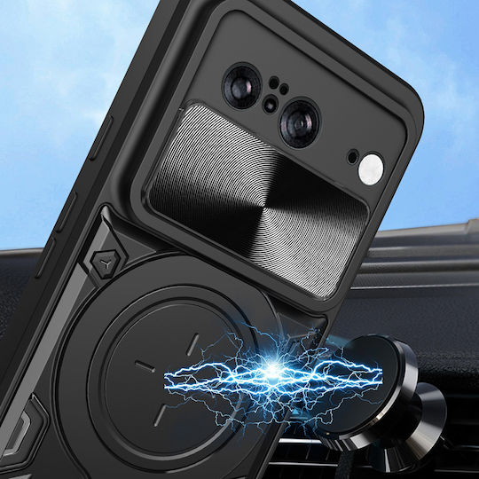 Techsuit Camguard Pro Umschlag Rückseite Silikon Lila (Google Pixel 9 / 9 Pro)