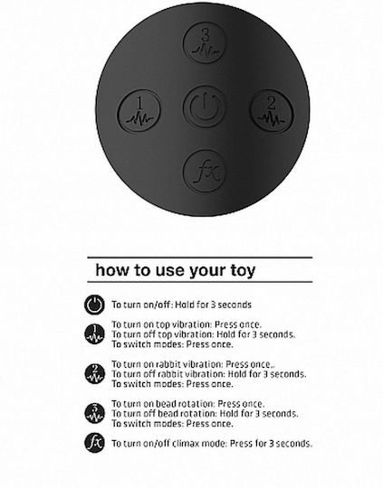Vive Mira Δονητής Rabbit 21cm Black