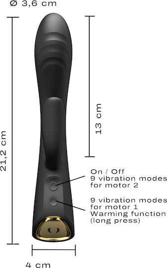 Dorcel Δονητής Rabbit 21.2cm Μαύρος