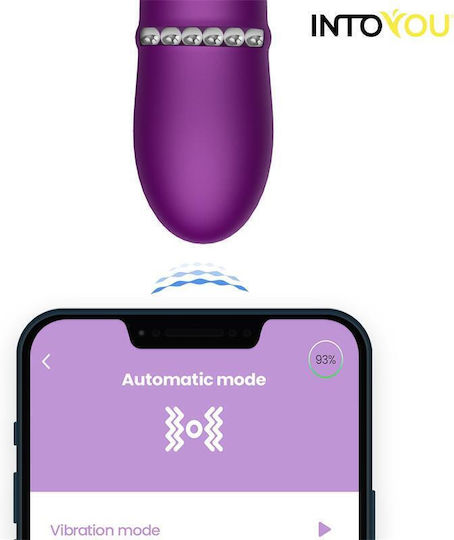 IntoYou Sendel Vibe Up Down Internal Beads Ring Pulsation Rabbit Vibrator with Remote Control 22cm Purple