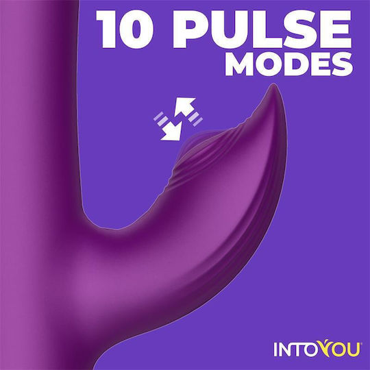 IntoYou Sendel Vibe Up Down Internal Beads Ring Pulsation Rabbit Vibrator with Remote Control 22cm Purple