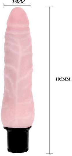 Baile The Realistic Cock Realistic Vibrator 18.5cm Fuchsia