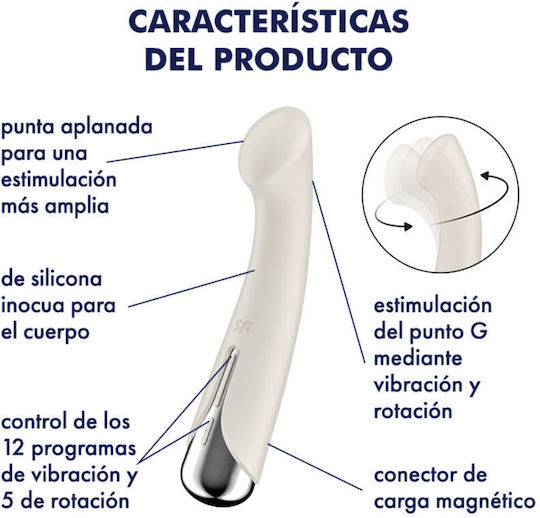 Satisfyer Spinning G-Spot 1 Δονητής G-Spot 23.5cm Λευκός