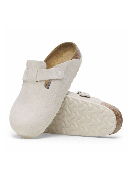 Birkenstock Boston Winter Women's Slippers in White color