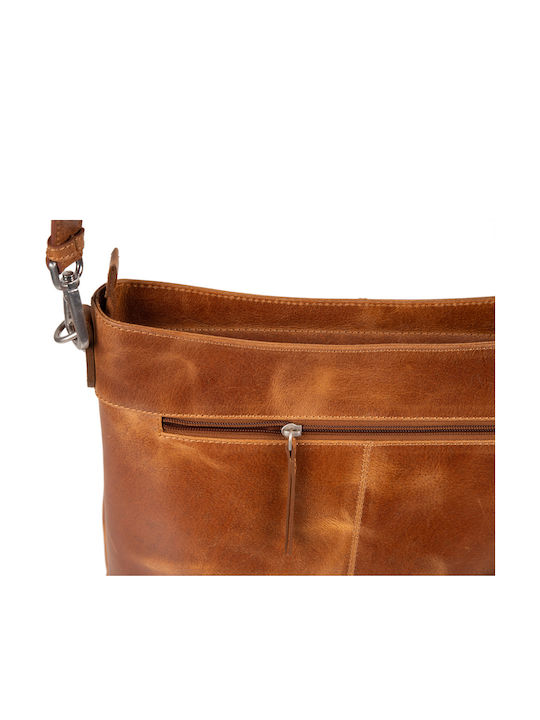 Leder Damentasche Umhängetasche Tabac Braun