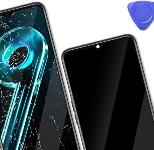 Оригинален черен дисплей Realme 9i 5g LCD + тъч стъкло + шаси