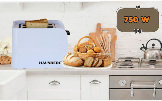 Hausberg Φρυγανιέρα 2 Θέσεων 750W Λευκή