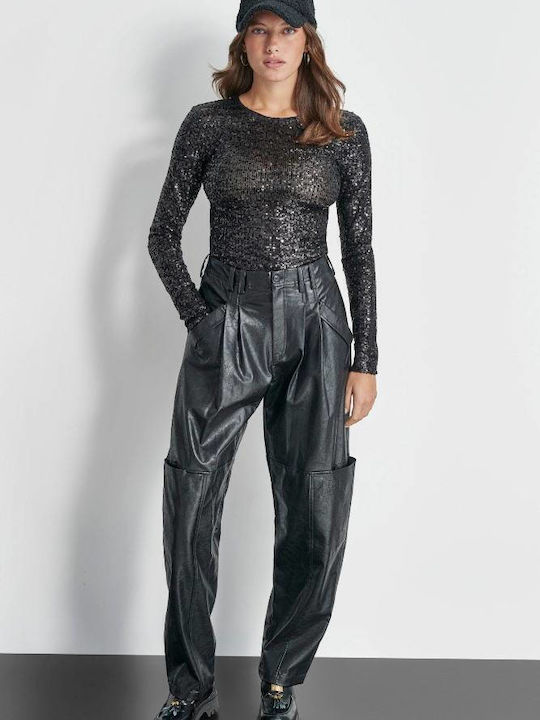 Women's Fabric Trousers Black