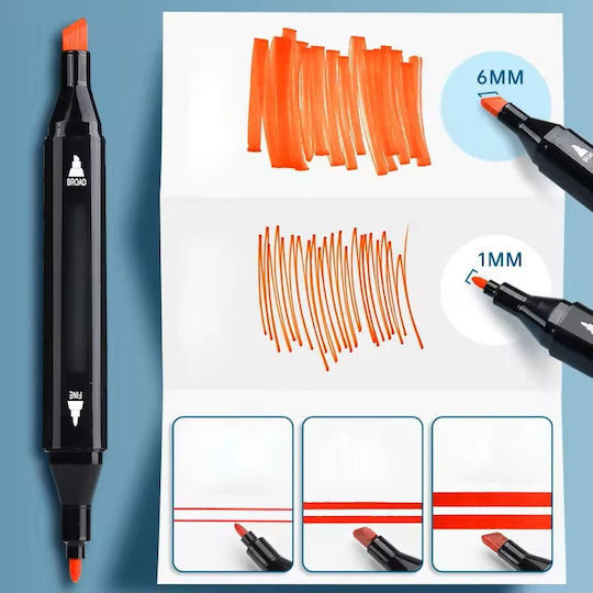 Marker Gestaltung von 1mm Set 80 Farben