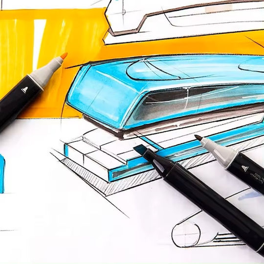 Marker Gestaltung von 1mm Set 80 Farben