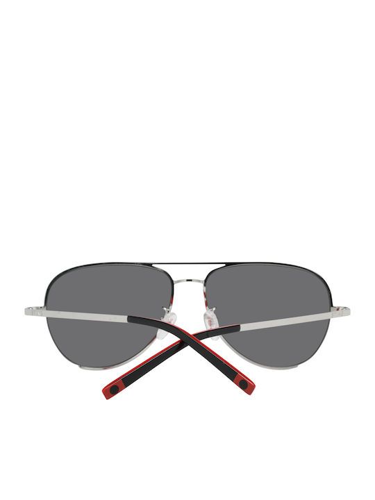 Sting Men's Sunglasses with Silver Metal Frame and Silver Mirror Lens SST138 N53L