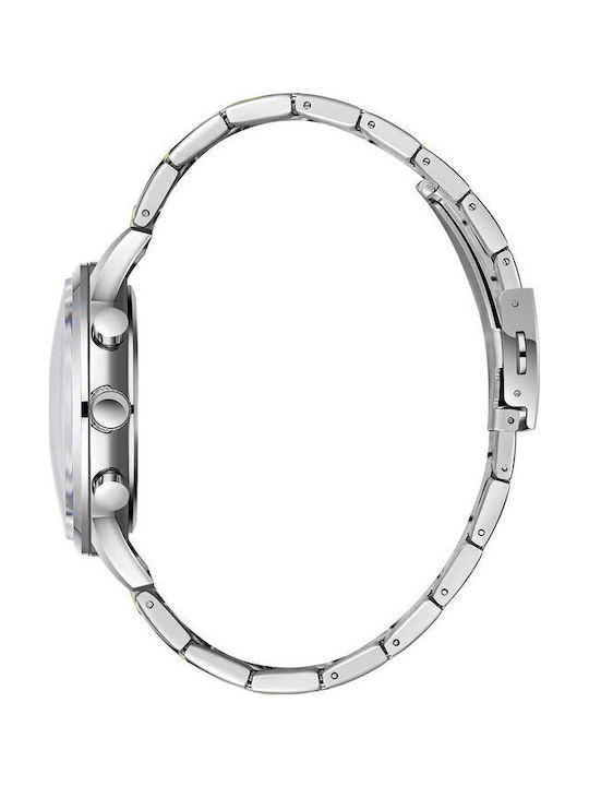 Lee Cooper Ανδρικό Ρολόι 43.5mm Χρονογράφος Μπαταρίας με Χρυσό Μεταλλικό Μπρασελέ