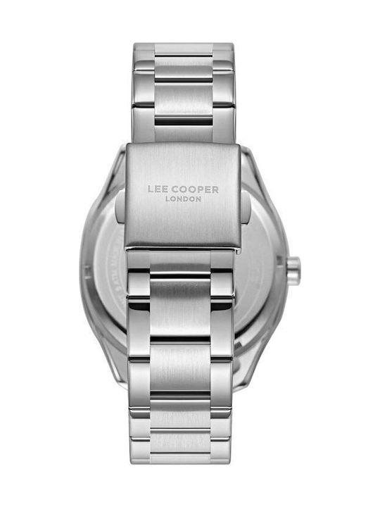 Lee Cooper Мъжки Часовник 41мм На Батерия със Сребърна Метална Гривна