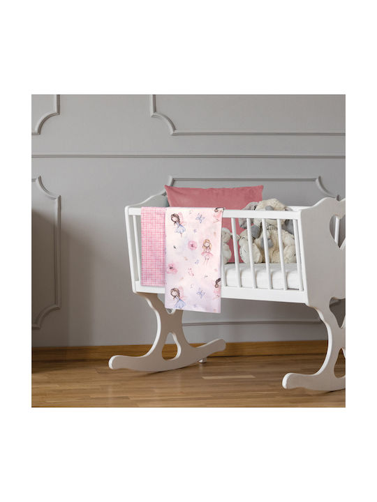 Greenwich Polo Club 8849 Baby Sheets Set Cradle Cotton Dusty Rose, Pink Pink 70x120cm 2pcs
