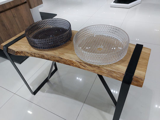 Tema Countertop Sink Glass 40x40x11cm Black