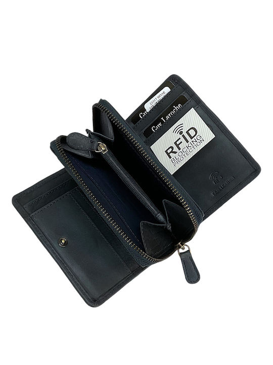 Δερμάτινο Γυναικείο Πορτοφόλι με RFID Μπλε