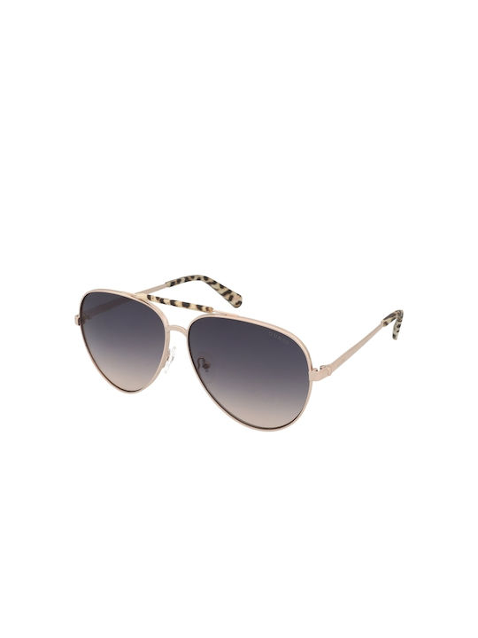 Guess Sunglasses with Gold Metal Frame and Gray Gradient Lens GU5209 28B