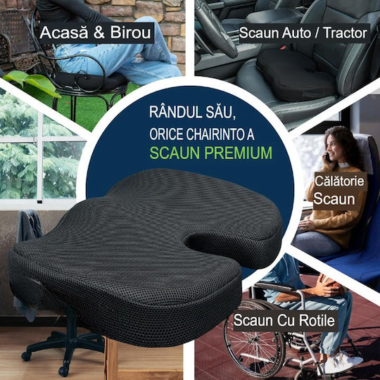 Pernă Scaun cu Memory Foam 45x35x7cm în culoare Gri