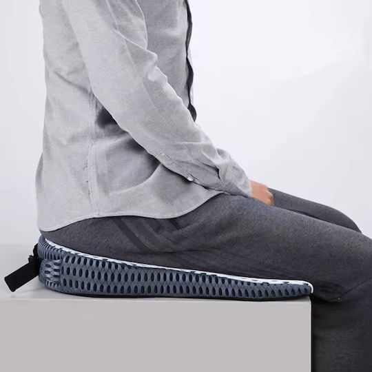 Orthopädisches Kissen Sitz mit Memory Foam 50x43x7.5cm in Gray Farbe