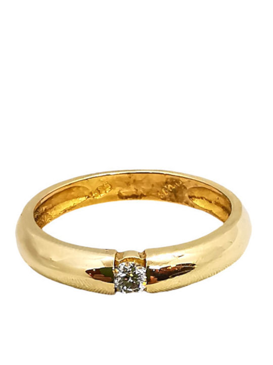 Kosmima1 Ring with Zircon made of Gold 14K