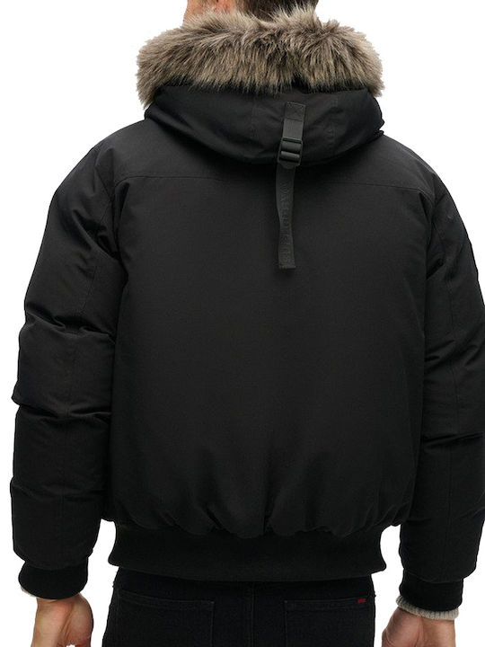 D3 Ovin Everest Jacke Bomber Schwarz