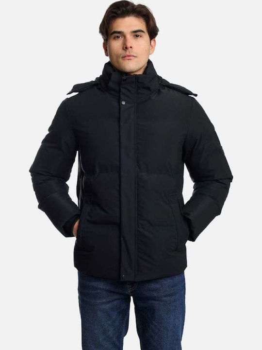 Χειμωνιάτικο Μπουφάν Puffer Αντιανεμικό Black